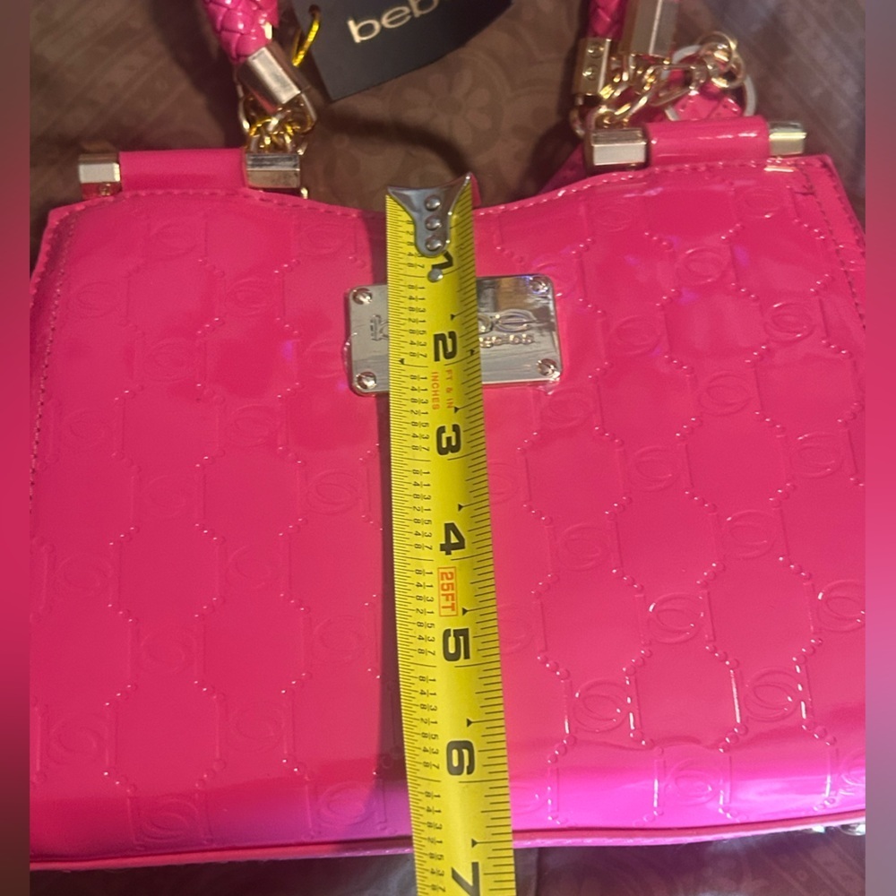 Bebe hot Pink cross body with Gold Accents - Picture 11 of 11